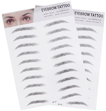 HAPINARY 2stücke Teiliges Augenbrauen Transfer Aufkleber Haarähnliche Imitationsbrauen Natürliches Temporäres Augenbrauen Tattoo Schnelle Anwendung Für Frauen Und Männer Bei Dünnen Oder Hel