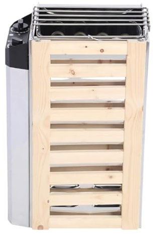 Estufa de sauna eléctrica, calentador de sauna con tubo de calentamiento de acero inoxidable, protección contra sobrecalentamiento, temperatura ajustable,NoSaunaStone