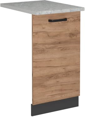 Vicco Tapa del lavavajillas R-Line, Roble Dorado, 45 cm, ET Mármol