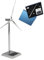 GOUX 3D DIY Metall Solar Windmühle Modell, Schreibtisch Heimdekoration Handwerk Wissenschaft Bildung Spielzeug Geschenk, 8-10 RPM Rotationsgeschwindigkeit (Silber)