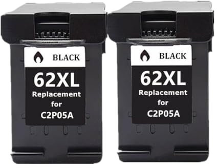 CbErFVK Kompatibel mit überholten 62 -Fach Tintenpatronendruckern 5540 5640 7640 5646 5541 5740 5742 5745 200 250(2Pcs Black)