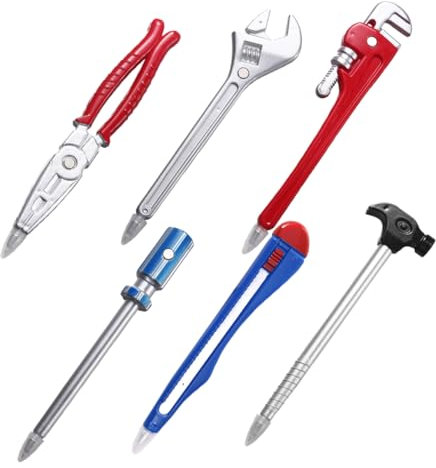 DIYEAH Lot De 6 Stylos À Bille Clés Pour L'École La Construction Multifonctions Pour L'Entretien
