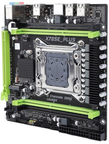 X79SE Plus Motherboard, NVME M.2 USB2.0 Interfaccia DDR3 Motherboard del Computer, per Supporto E5 V1 V2, Slot PCIe 3.0x16, Prestazioni Stabili, Installazione Facile, Adatto