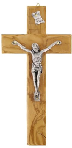 Crocefisso Classico in Legno d'olivo Nazionale 20x10 cm