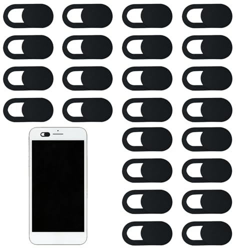 VTYTZZ 24 Stück Webcam Abdeckung,Handy Kamera Abdeckung,Laptop Kamera Abdeckung,KameraAbdeckung Laptop,Für Computer,Handy,Tablet,Laptops,Schutz Ihrer Privatsphäre(Schwarz)