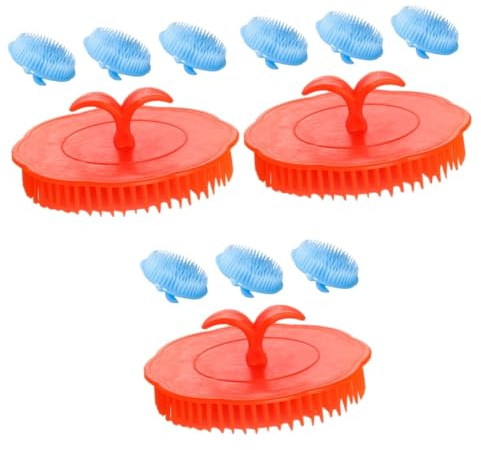 SHERCHPRY 12 Teiliges Kopfhautmassagegerät Shampoo Bürste Ergonomisch Strapazierfähig für Haartypen Tiefenreinigend Juckreizlindernd zur Täglichen Haar und Zufällige Zufällige Farbe