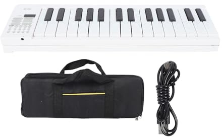Ausla Tragbare Faltbare Klavier -Tastatur 61 Taste Electric Music Keyboard mit Tragbarem Reise -Sustain Pedal Midi, Ideal für Alle Musiker, Anfänger, Studenten, Fachkräfte, in Voller Größe