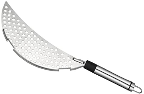 Kitchen Stainless Steel Half-Moon Pan Strainer Pot Drainer Pasta Strainer