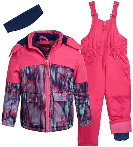 Pink Platinum Girls Snowsuits - 2 Piece Waterproof Toddler Winter Jacket and Ski Pants - Winter Clothes for Girls (2T-16), Size 10-12, Hot Pink