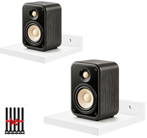 Surround Sound Speaker Stand, Set of 2 Universal Small Speaker Mount Speaker Shelf for Samsung, Roku, Sony, JBL, Vizio, LG