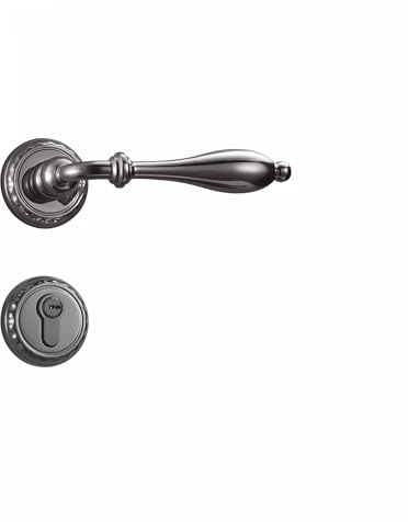 YBNKKUXKN Entry Door Handle with Lock and Key Secure Keyed Lever Exterior for Front Entrance and Bedrooms Door Lock(Gray,Magnetic Version)