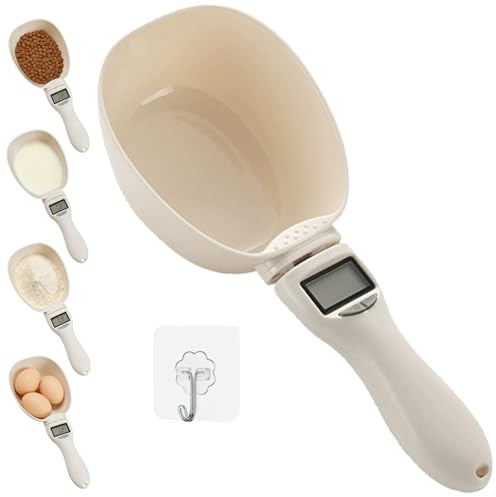 2026 New Digital Measuring Spoon, Electronic Measuring Spoon, Digital Food Measuring Scoop Scale Cup with LCD Display, 800g/1g High Precision, for Dog Cat Pet Food, Daily Meals Kitchen Gadgets (1 Pc)