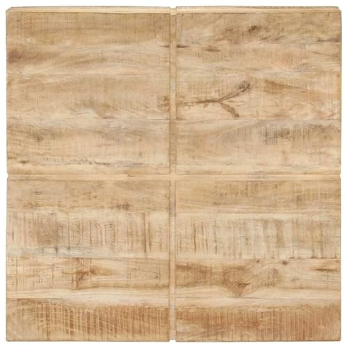 HOMELEN Couchtisch Massivholz Mangoholz Natürliches Finish 80x80x28 cm Robuster Wohnzimmertisch mit großer Ablagefläche für Büro und Wohnbereich,Tische & Kaffeetische