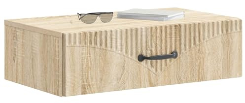 vidaXL Wandmontierter Beistelltisch Sonoma-Eiche 59 x 34,5 x 17 cm, Moderner Wohnbereich, rechteckiger Tisch, Wandmontage, schicke Aufbewahrung, platzsparend, funktionales Möbel