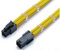 Shakmods 4 Pin 30cm Yellow ATX CPU Motherboard Sleeved Extension 2 Cable Combs