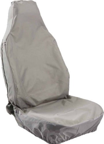 JHAutomotive Waterproof - Heavy Duty - Car Front Single Grey Seat Cover - Protector