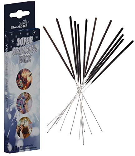 Trafalgar Sparklers Perfect for Outdoor Wedding, Birthday, Celebrations, Party Events Sparkler Firework Bonfire Night Sparklers Super Pack - 40 x15cms Hand Held Large Use Set of 40