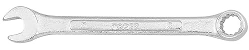 TOPEX Gabelringschlüsell, Maul-Ringschlüssel Ring Maulschlüssel | Gabelringschlüssel, Ring-Maulschlüssel, Chrom-Vanadium Stahl Silber, Für Heimwerker, Profis geeignet, 8x110 mm