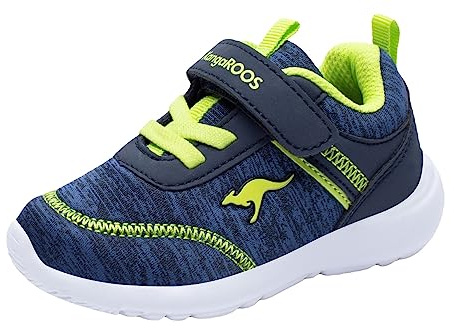 KangaROOS Unisex-Bambini Ky-Chummy Ev Scarpe da Ginnastica, Dk Navy Lime, 25 EU