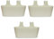 Gariella - 3 x Blumenkasten in Weiß, Hängekasten, Geländer-Montage, Balkon, Außenbereich, 5,5 L, oval, Kunststoff, Übertopf, Pflanzkasten, Blumentopf zum Hängen, Wasserspeicher/Untersetzer