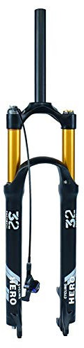 BESTSL Forcella Ammortizzata Ad Aria MTB, 26 27,5 Sospensioni da Ciclismo da 29 Pollici Mountain Bike Forcella Anteriore Ammortizzatore per Bicicletta, Corsa 120mm 9mmQR,Straight Line,26