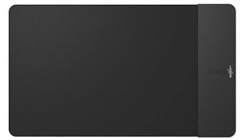uRage Gaming-Mauspad “Lethality 460 Power”, Mousepad mit Wireless-Ladestation, rutschfeste Unterseite, spezielle Oberfläche, Schreibtischunterlage, 600 x 350 mm, schwarz