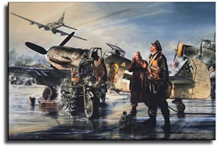 LIXI Charlie Brown and Franz Stigler ​WWII Geschichte Luftfahrtkunst Sammlerstücke Poster Leinwanddrucke moderne Familie Wohnzimmer ästhetische Dekoration Poster Schlafzimmer coole Wandkunst Gemälde