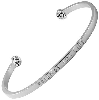 SIMPLE PLEDGE | Friends for Life Armreif | Armband Damen mit Gravur in Silber, Gold, Roségold | Perfekt als Schmuck Geschenk | Blindgravur