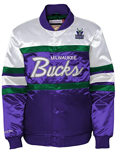 Kinder Heavyweight Satin Jacke - Milwaukee Bucks