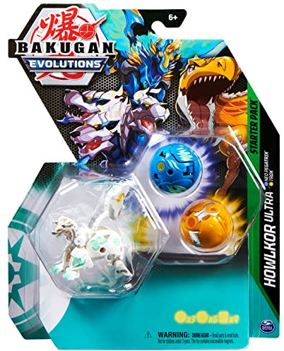 BAKUGAN 'Evolutions' Starter Pack mit 3 Bällen (Ultra Haos Howlkor, Basic Aurelus Trox, Basic Aquos Pegatrix)