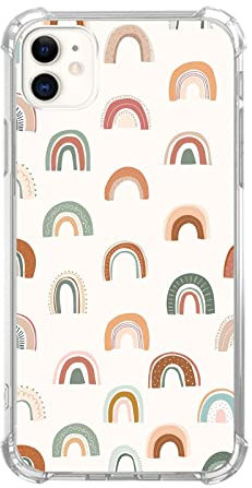 Jyrgkunlt Modern Rainbows Phone Case for iPhone 11, A Lot of Bobo Rainbows Case Compatible with iPhone 11 for Girls Boys Women Men, Unique Trendy TPU Bumper Cover Case