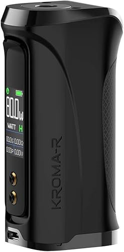 TVDC Innokin Itaste Kroma-R Mod | Holds 18650 Battery (Not Included) | Easy Read OLED Screen | Ergonomic Design and Textured Grip | 2ml Cartridge No Nicotine (Black)