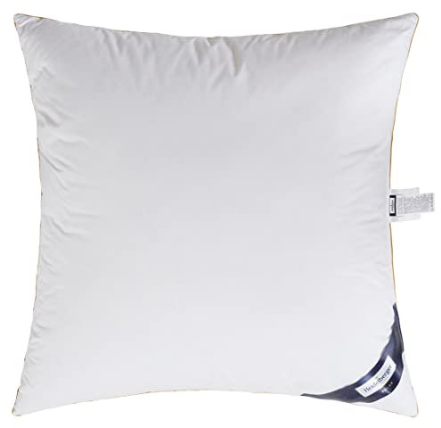 Heidelberger Bettwaren Kissen 80x80 cm | 3-Kammer-Kopfkissen mit Gänsedaunen und Federn | atmungsaktiv, hautfreundlich, hypoallergen für Seitenschläfer | Serie Polar