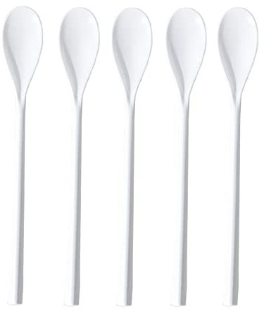 10 Pcs Plastic Mixing Spoons Coffee Stirring Spoons Long Handle Serving Spoon Ice Cream Tasting Spoons for Jam Honey