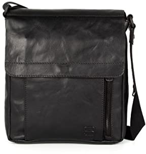 Spikes & Sparrow Umhängetasche Echt Leder Herren Vintage Crossbody Bag | gepolsterte Citytasche | Schultertasche mit Handyfach & Schlüsselhalter