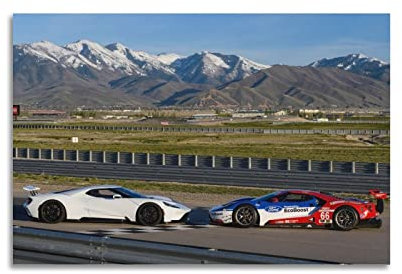 WELTS Sportwagen-Poster für Ford GT Rennauto, dekoratives Gemälde, Leinwand, Wand- und Kunstbild, Familien-Schlafzimmer, Dekoration, 30 x 45 cm