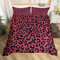 Leopard Print Duvet Cover Set Pink Glitter Cheetah Print Bedding Set for Kids Boys Girls Wild Animal Decor Comforter Cover Set Microfiber Geometric Bedspread Cover Bedclothes Single