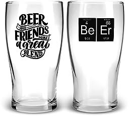 Karaca Set di bicchieri da birra da 454 ml, per 2 persone, bicchieri, bacche, tazza, tazza da bere, lavabili in lavastoviglie, ideali per pils o bicchieri per birra artigianale