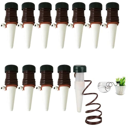 KAYEF riego goteo plantas interior, 16 piezas riego automatico ceramica, dispensador automatico de agua para flores y plantas, riego automatico bonsai, para riego automatico de plantas de interior