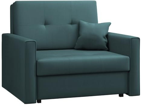 Mirjan24 Sofa Viva Bis I mit Schlaffunktion, Schlafsofa, einsitzer Polstersofa mit Bettkasten, Bettsofa inkl. Kissen, Farbauswahl, Wohnlandschaft (Manila 38)