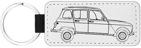 La Ruotante Schlüsselanhänger passend für R4 Oldtimer Vintage, Weiß, One size