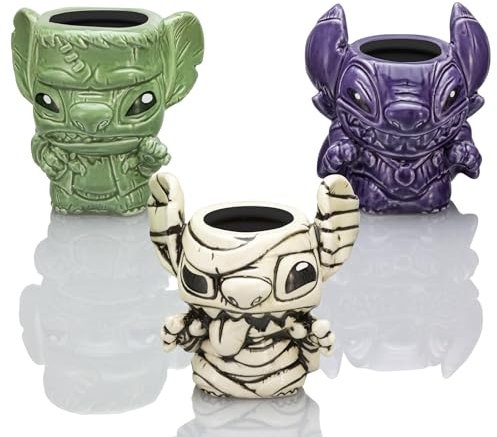 Geeki Tikis Disney Lilo & Stitch Halloween Monsters 3-Pack Ceramic Mini Muglets