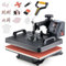 CREWORKS Transferpresse 11 in 1 Hitzepresse 38x30cm Hitzepressemaschine Multifunktionale Heißpressmaschine Wärmepresse für T-Shirts Schuhen Tassen Hüten Stiften Baseballs Tellern