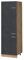 Vicco Kühlumbauschrank R-Line, Hochschrank für die Küche, Schwarz Beton/Goldkraft Eiche, 60 cm