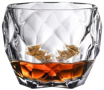 CHCENGZD Whisky Gläser Crystal, Rundes Bleifreies Transparentes Glas, Geeignet Zum Trinken Von Bourbon, Scotch, Cognac, Cocktail,1PCS