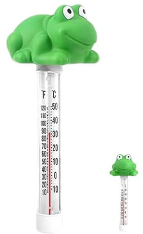 Sensor de temperatura del agua, indicador de temperatura flotante para piscina, sensor de temperatura de rana preciso, bonito medidor de temperatura del agua con cuerda para acuarios, piscinas