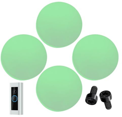Doorbell Button Replacement | Ring Doorbell Button Spare Parts | Ring Doorbell Accessories with 4Pack Buttons / 2Pack Screws - Easy Installation | Repair Split Cracked Broken Button