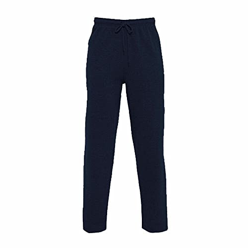FASHION MY LOVE Jogging Pants Mens Tracksuit Bottoms Trousers Casual Mens Joggers for Men UK Zip Pockets Elasticated Open Hem Classic Jog Pants Jog Sweatpants Sports Joggers Navy