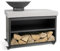 Livoo - Brasero Barbecue sur desserte DOC329-3 en 1, brasero ø44,5 cm, 2 Zones de Rangement