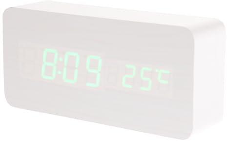 Ciieeo LED Wecker mit Temperaturanzeige 013-12 Optik Weiß